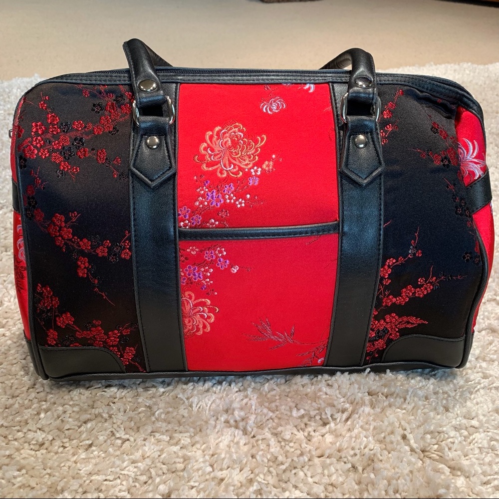 Silk Chinese Floral Motif handbag- NEW